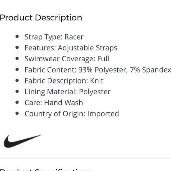 Nike Striped Tankini Swimsuit Top - Picture 4 of 5